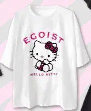[미사용 새상품 택 포함] EGOIST 헬로키티 티셔츠 L 사이즈 화이트