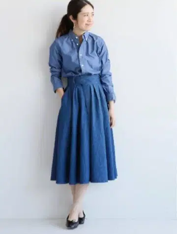 SINME IENA 별주 그루카 스커트 데님 28