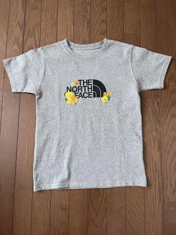 THE NORTH FACE 플라워 자수 티셔츠 그레이  거의 미사용