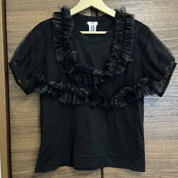 noir kei ninomiya 튤 프릴 도킹 티셔츠