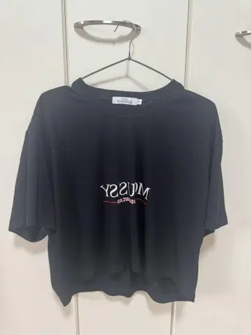 MUSSY 오버 사이즈 티셔츠 블랙