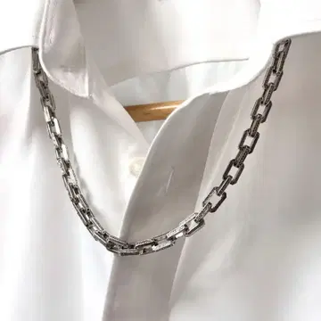 실버 목걸이 초와이드 체인 50cm 프린세스 바닥 남성용 실버