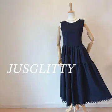 컨디션 최상 JUSGLITTY 린넨 원피스 롱 공주님 원피스