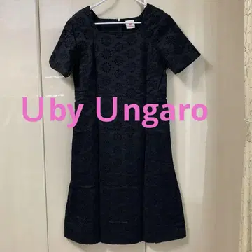 유바이웅가로 반팔 A라인 원피스 블랙 38 새상품급