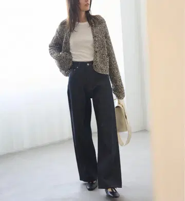 셀비치 와이드 스트레이트 데님 팬츠 [워셔블]