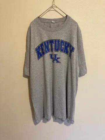 칼리지 티셔츠 KENTUCKY 빅 실루엣 XL 미국 빈티지 의류 그레이