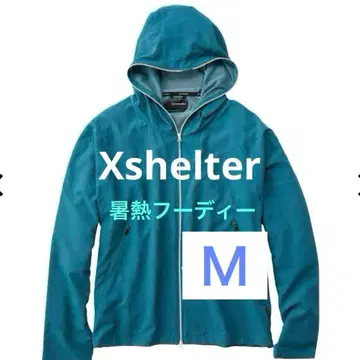 새상품 X 쉘터 더위 후디 M 레이크 그린 워크맨