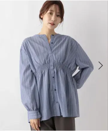 글로벌 워크 셔링 셔츠 블루 스트라이프