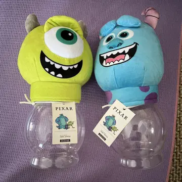 PIXAR 마이크 샐리 캔디 포트 봉제 인형 저금통