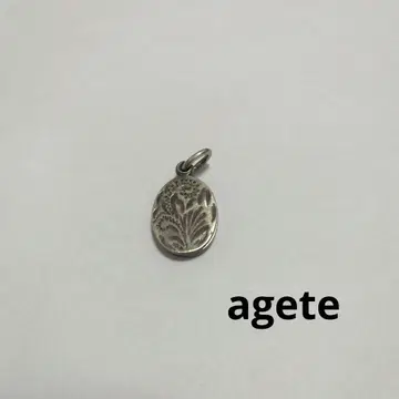 agete 꽃무늬 실버 참