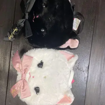 Angelic Pretty milk cat 숄더백 블랙 화이트 2세트