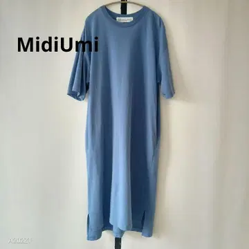 MidiUmi 와이드 롱 원피스 블루