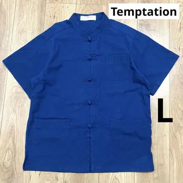 Temptation 템테이션 면 린넨 쿵푸 차이나 셔츠 L