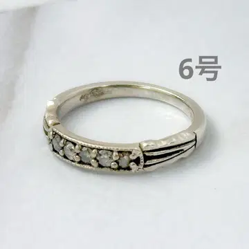 agete 아가트 실버 0.02ct 다이아몬드 반지 6호