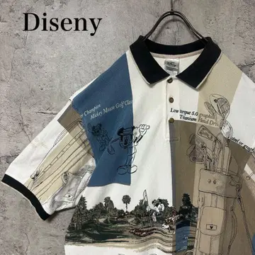 [초인기] Disney 피케 셔츠 미키 골프 올 패턴 구제 의류 90s