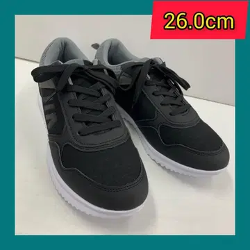 26.0cm/ 새상품 / 남성용 스니커즈 / 경량/캐주얼/블랙 검정