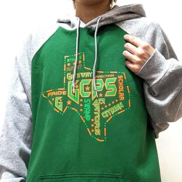 할로웨이 GCPS 래글런 후드 맨투맨 그린 XL 구제 의류
