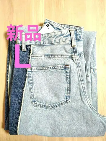 GU 2톤 배럴 레그 청바지 L 사이즈 블루 지유 새상품