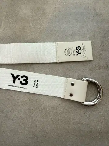Y-3 화이트 벨트 D 링 M 125cm