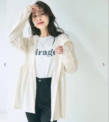 coca 코카 UV컷 티어드 후드티 화이트 미사용