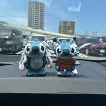 스티치 봉제 인형 2개 세트