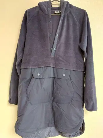 HELLY HANSEN 플리스 & 충전솜 롱 후드티 L 네이비