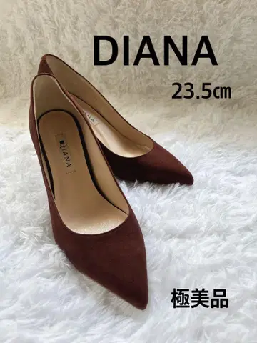 [컨디션 최상] DIANA 23.5 스웨이드 펌프스 하이힐 브라운 브라운