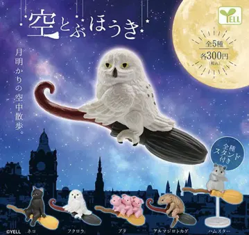 하늘을 나는 빗자루 가챠 전 5종 컴프 세트