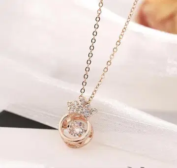 미사용 새상품 스와로브스키 목걸이 실버 925