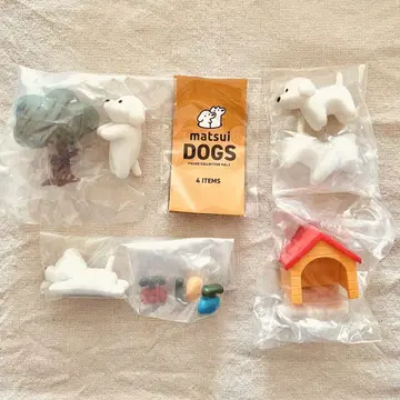 [ 전4종 컴프 세트 ] matsui DOGS 피규어 컬렉션 그린