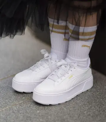 푸마 우먼 카르멘 메탈릭 샤인 스니커즈 23cm 통굽