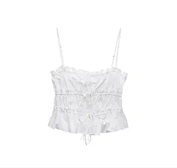 ZARA 리본 프린트 탑