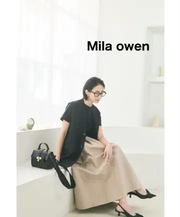 Mila owen [미사용] 턱 볼륨 매트 새틴 롱 스커트
