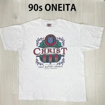 90년대 USA 제작 ONEITA 싱글 스티치 그리스도 티셔츠 XL