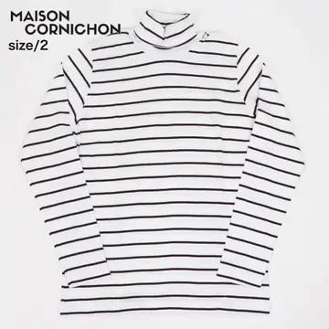 미사용 새상품 MAISON CORNICHON 터틀넥 티셔츠 브라운 2