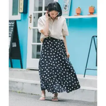 컨디션 최상 베이지 린넨 어반 리서치 사니 라벨 린넨 반팔 셔츠