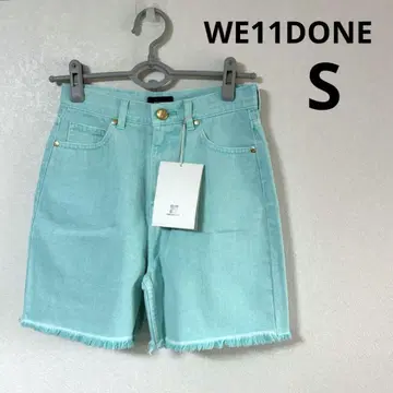 we11done 웰던 컷오프 하프 팬츠 스카이블루 S