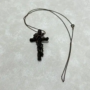 크로스 목걸이 앤티크 장미