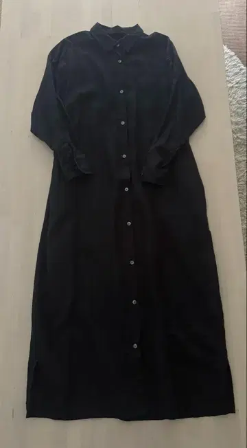 어반 리서치 도어스 doors 린넨 롱 셔츠 원피스 블랙 블랙