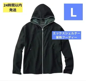워크맨 엑스 쉘터 혹서 후디 블랙 L
