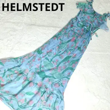 HELMSTEDT 슬리브리스 원피스 실크 딸기 파스텔 컬러