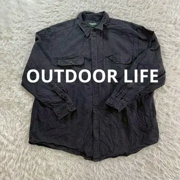 OUTDOOR LIFE 긴팔 플란넬 셔츠 USA 구제 의류