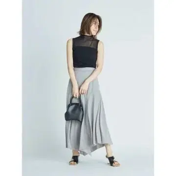 프레이 아이디 드레이프 플레어 스커트 어싱메트릭 플레어 스커트 0