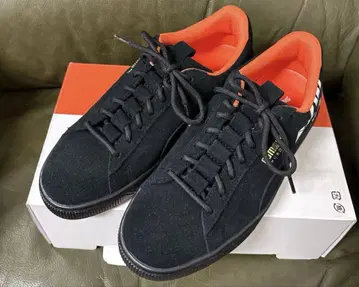 PUMA SUEDE ANR 블랙/오렌지 스니커즈 23cm