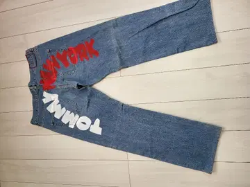 TOMMY XL 데님 팬츠 그래픽 프린트