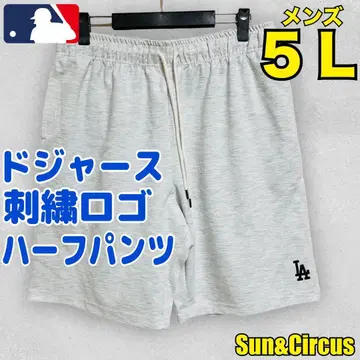 남성용 빅 사이즈 5L 다저스 스웨트 원단 하프 팬츠 MLB