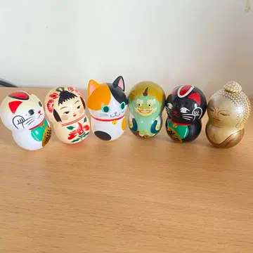 쿠나츠 재팬 외 6개 세트 대불 마네키네코 코케시 풍신 일본 옛날