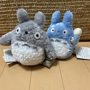 토토로 봉제 인형 세트 그레이 파랑