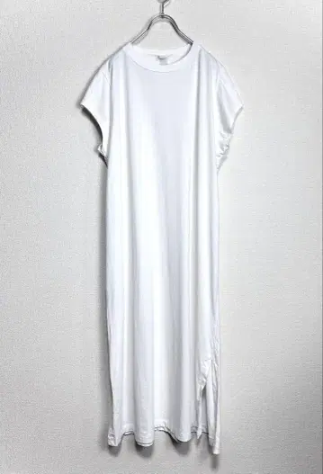 LAITERIE 레이트리 천축 원피스 반팔 프렌치 슬리브 화이트