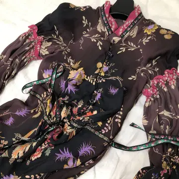 ETRO 실크 롱 원피스 38
